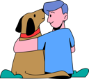 پیش‌نمایش فایل man-hugging-dog-5706662 از پک تصویرسازی دوستدار حیوانات