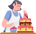 پیش‌نمایش فایل woman-making-cake-5774271 از پک افراد با غذا و نوشیدنی