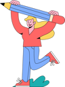 پیش‌نمایش فایل girl-holding-pencil-6959558 از پک آموزش