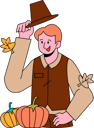 پیش‌نمایش فایل man-with-pumpkin-6992172 از پک شکرگزاری