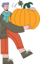 پیش‌نمایش فایل man-holding-pumpkin-7014813 از پک شکرگزاری