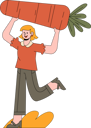 پیش‌نمایش فایل woman-with-carrot-7014812 از پک شکرگزاری