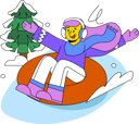 پیش‌نمایش فایل girl-enjoying-snow-slide-7023448 از پک زمستان