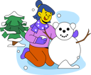 پیش‌نمایش فایل girl-making-snow-man-7023442 از پک زمستان