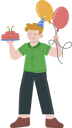 پیش‌نمایش فایل birthday-boy-holding-cake-8162914 از پک مراسم