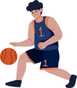 پیش‌نمایش فایل basketball-player-dribbling-basketball-8243302 از پک ورزش