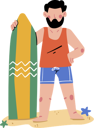 پیش‌نمایش فایل man-standing-with-surfing-board-8442095 از پک تعطیلات
