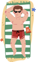پیش‌نمایش فایل young-man-basking-in-sun-8442098 از پک تعطیلات