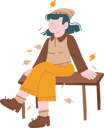 پیش‌نمایش فایل girl-sitting-on-wooden-bench-8430100 از پک پاییز