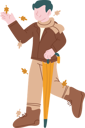 پیش‌نمایش فایل man-enjoying-fall-season-8430103 از پک پاییز