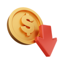 پیش‌نمایش فایل dollar-rate-down-5509167 از پک پول