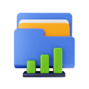 پیش‌نمایش فایل bar-chart-folder-6842076 از پک آبی پوشه، رنگی