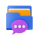 پیش‌نمایش فایل chat-folder-6842074 از پک آبی پوشه، رنگی