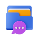 پیش‌نمایش فایل chat-folder-6842118 از پک آبی پوشه، رنگی
