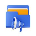 پیش‌نمایش فایل megaphone-folder-6842073 از پک آبی پوشه، رنگی
