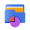 پیش‌نمایش فایل pie-chart-folder-6842119 از پک آبی پوشه، رنگی