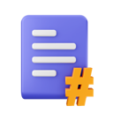 پیش‌نمایش فایل file-hashtag-6947569 از پک فایل و سند
