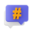 پیش‌نمایش فایل chat-hashtag-7084568 از پک حباب گفت‌وگو