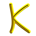 پیش‌نمایش فایل letter-k-11989353 از پک اعداد و نمادها
