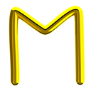 پیش‌نمایش فایل letter-m-11989351 از پک اعداد و نمادها