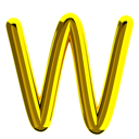 پیش‌نمایش فایل letter-w-11989364 از پک اعداد و نمادها