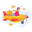 پیش‌نمایش فایل courier-delivery-through-flight-11219844 از پک فعالیت‌های کسب‌وکار تحویل غذا