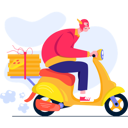 پیش‌نمایش فایل delivery-man-delivering-order-via-scooter-11219843 از پک فعالیت‌های کسب‌وکار تحویل غذا