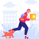 پیش‌نمایش فایل food-delivery-man-11219845 از پک فعالیت‌های کسب‌وکار تحویل غذا