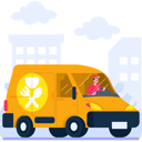 پیش‌نمایش فایل food-delivery-truck-11219840 از پک فعالیت‌های کسب‌وکار تحویل غذا