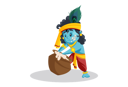 پیش‌نمایش فایل baby-lord-krishna-eating-butter-from-pot-2656204 از پک لرد کریشنا