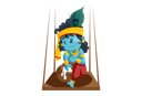 پیش‌نمایش فایل baby-lord-krishna-eating-butter-from-pot-2656211 از پک لرد کریشنا