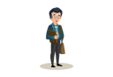 پیش‌نمایش فایل banker-is-holding-files-in-hand-and-wearing-sling-bag-2704298 از پک بانکدار