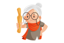 پیش‌نمایش فایل angry-grandmother-is-holding-a-rolling-pin-in-her-hand-2705009 از پک مادربزرگ