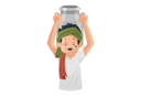 پیش‌نمایش فایل milkman-holding-a-container-on-his-shoulder-2705096 از پک شیرفروش