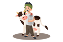 پیش‌نمایش فایل milkman-holding-container-and-standing-with-a-cow-2705093 از پک شیرفروش