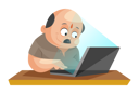 پیش‌نمایش فایل shopkeeper-is-working-on-laptop-2705141 از پک فروشنده