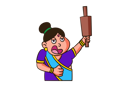 پیش‌نمایش فایل indian-woman-with-rolling-pin-2705238 از پک زن