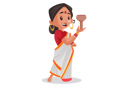 پیش‌نمایش فایل bengali-woman-holding-lamp-for-worship-of-goddess-durga-2773494 از پک زن بنگالی