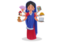 پیش‌نمایش فایل gujarati-multitasking-woman-2775552 از پک زن گجراتی