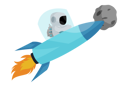 پیش‌نمایش فایل astronaut-riding-rocket-2894236 از پک فضانورد