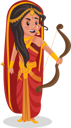 پیش‌نمایش فایل draupadi-holding-bow-3220906 از پک دراوپادی