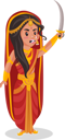 پیش‌نمایش فایل draupadi-holding-sword-3220912 از پک دراوپادی