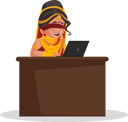 پیش‌نمایش فایل gandhari-working-on-laptop-3220958 از پک گانداری