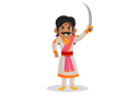 پیش‌نمایش فایل samrat-ashok-holding-sword-3247100 از پک سامرات آشوک