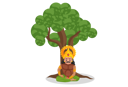پیش‌نمایش فایل arjun-sitting-under-tree-3247068 از پک آرجون