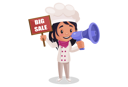 پیش‌نمایش فایل bakery-girl-announcing-sale-using-megaphone-3247073 از پک دختر نانوایی