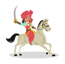 پیش‌نمایش فایل laxmi-bai-going-on-war-3254995 از پک لکشمی بای