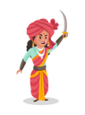 پیش‌نمایش فایل laxmi-bai-raising-her-sword-in-air-3254986 از پک لکشمی بای