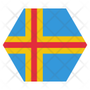 پیش‌نمایش فایل aland-1 از پک پرچم‌ها شش‌ضلعی جهان