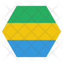 پیش‌نمایش فایل gabon-2 از پک پرچم‌ها شش‌ضلعی جهان